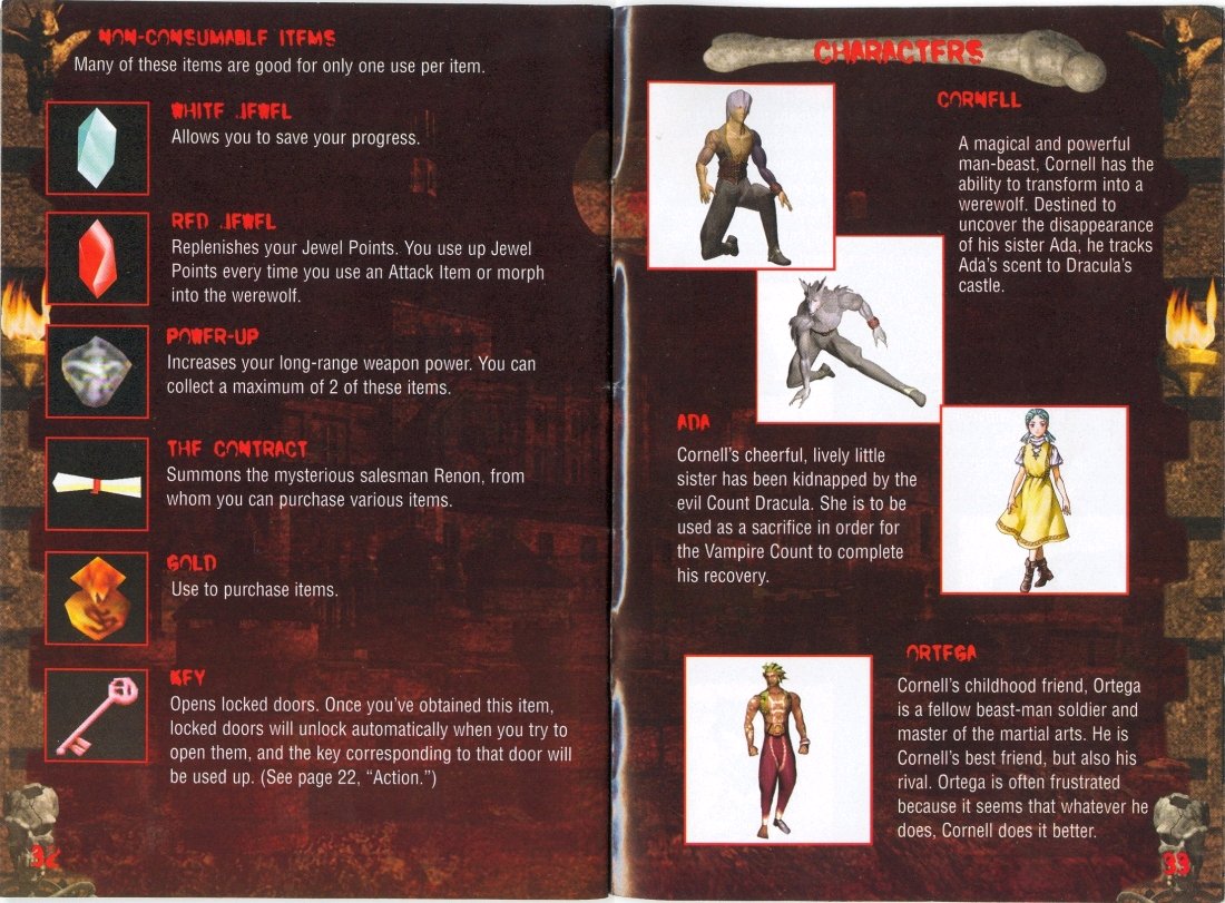 Castlevania: Legacy of Darkness Nintendo 64 Instruction Manual